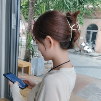 Simple French large shark clip Korean Net red ins temperament hairclip grab clip personality back top clip