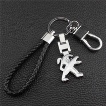  Suitable for Dongfeng new Peugeot 408508308S30730084008 car logo keychain pendant