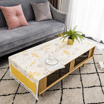 American coffee table tablecloth Nordic European cotton linen fabric cover living room book tablecloth custom rectangular modern simplicity