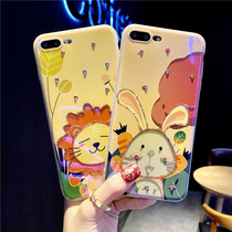 Apple 8plus mobile phone shell all-inclusive anti-fall Apple 7plus cartoon cute iphone7 8-point diamond blue light shell Apple 6 6s plus net red Apple se 2 couples