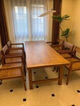 Myanmar Wild Teak Dining Table Office Desk Large