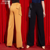 Jubilant Loft New Spring Morden Dance Pants National Mark Dating Latin Dance Dancing Skills Long Pants Dancing Straight Drum Pants