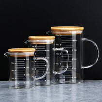 Home baking with scale cup with cover glass with metering cup Milk Volume Water Cup Milk Tea Shop Microwave special
