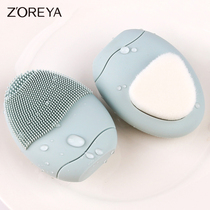 Double-sided wash brush soft hair silicone face wash machine manual cleanser face wash face artifact deep cleansing facial makeup brush