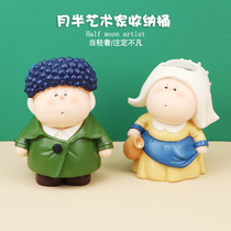 Artist Van Gogh ornaments tray home living room pen holder creative office desktop storage decoration hand gift