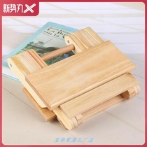 Folding small stool Luban stool Pure manual folding small bench Ultra-low solid wooden horse armor folding stool Portable nonsense stool