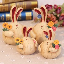 Garlic fat rabbit couple creative crafts Home decorations Wedding room ornaments Practical wedding gifts gifts