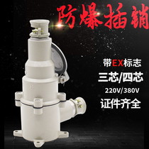  Industrial explosion-proof latch plug socket 380v220V waterproof and dustproof four-core 32A three-phase fire safety plug