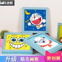 diy digital oil painting Childrens drawing Cartoon animation coloring fan you gift filling hand drawn hand relief