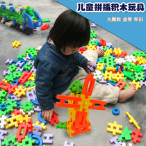 Large particles childrens building blocks toys intellectual large pieces of assembly classic traditional plastic puzzle building blocks 3-6