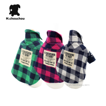 2016 Spring Autumn Style Casual Pure Cotton Tricolour Plaid Dog Shirt Ugly Pet Clothes Teddy Pooch Clothing