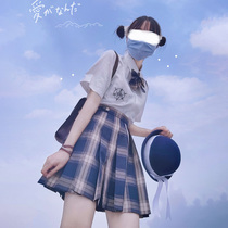  Moment Yun Whale original Japanese jk uniform set genuine student JK uniform skirt Pleated skirt Girls summer pleated skirt
