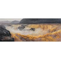 Tong Derecorded < Yellow River > Realistic Cloth Surface Oil Painting Living Room Bedroom Decoration Painting Collection Pure Hand Painting