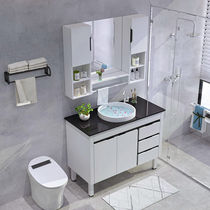 Floor-to-ceiling bathroom cabinet combination Small household sink toilet washbasin washbasin Toilet bathroom cabinet