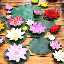 Simulation of Lotus lotus leaves water lily lotus Lotus for Buddha dance props fish tank pond landscape props fake lotus