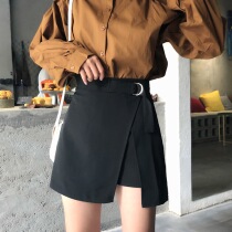 Large size irregular skirt womens elastic high waist a-shaped thin bag hip skirt split skirt skirt skirt fat mm200 kg