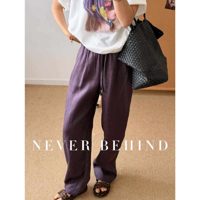 4.19 【Sun Never Sets 16.0】 100% Linen Spring and Summer Breathable Linen Pants