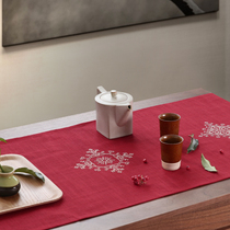 New Chinese Zen table flag TV cabinet cover long strip tablecloth coffee table fabric household dust cover towel shoe cabinet cloth