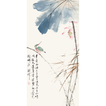 Immediately shot Zhang Qingyong He hand-painted Chinese painting flower and bird painting living room study decorative painting calligraphy and painting collection