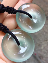 Glass species ice species safety buckle nostalgic jadeite pendant jade pendant Buddha Guanyin tree leaf pendant pendant Fudou