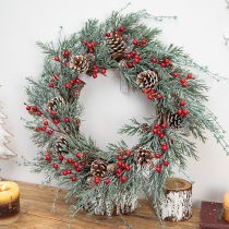 Red fruit Christmas wreath Door hanging Christmas wreath hanging Shop decoration supplies Scene decoration Christmas ornaments