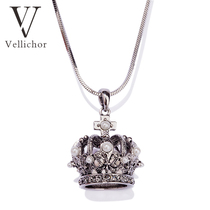 Vellichor2019 new Korean imitation pearl crown sweater chain long necklace women long versatile accessories