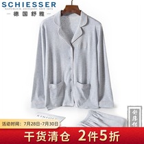 Germany Shuya pajamas womens cotton Modal womens home clothes living long-sleeved trousers suit 60-15994H