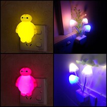 ? Night light plug-in super bright bedroom bed bed night baby feeding home lamp socket type at night?