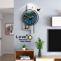 Modern simple light luxury living room wall clock Household watch fashion creative Nordic personality wall decoration net red clock