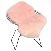 Plush chair cushion wool mat winter ins White u pink warm decorative carpet backrest computer sofa dining chair seat cushion