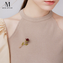 Rose brooch brooch high-grade pin womens accessories temperament ins tide decoration personality retro atmosphere sweater corsage