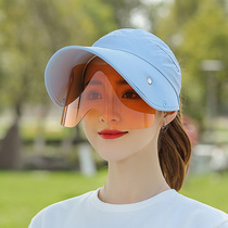 Electric car sunscreen cap can't be turned over anti-ultraviolet big edge electric car cycling windproof face protection summer sun hat
