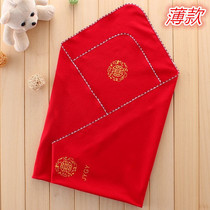 Baby holding single newborn big red cotton bag full moon red bag born baby red quilt autumn and winter