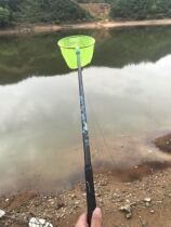 Two meters and one new Maple Leaf carbon telescopic positioning single section competitive super hard flying copy net pole fishing gear net head