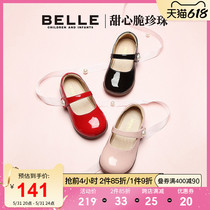 Hundreds Of Children Shoes Girl Black Leather Shoes 2022 Spring Autumn New Soft Bottom Princess Shoes Children Learn Walking Baby Shoes Single Shoes