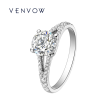 VENVOW Jewelry 50 points diamond ring proposal Wedding couple engagement Valentines Day send girlfriend