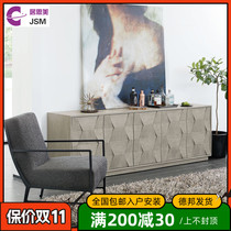 JSM American country solid wood TV cabinet pastoral retro old entrance hall decoration cabinet porch sideboard