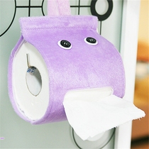 Creative cartoon cloth tissue drawing home roll paper storage bag bathroom cute wall hanging toilet roll paper sleeve