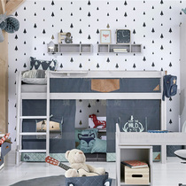 Childrens bed solid wood half-height bed Game House Tent Bed simple modern elevated bed multifunctional boy single bed