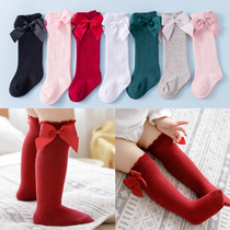 Baby Socks Mid Calf Socks Spring Autumn Girls Long Socks Western Style Spanish Style Baby Socks Half Circle Dress Red