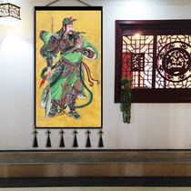 Customized Guan Yu large town house fabric hanging painting lobby living room wall Wall Wall porch porch corridor aisle decorative cloth painting