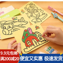 Educational toys Cartoon kindergarten DIY handmade material making children reward prizes small gifts Medium sand painting