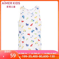 Amour Children Angel Vest modal Print Happy Car Hurdle Vest AK2111882