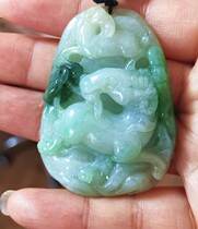 Old pit A cargo Jade jade pendant natural Burma jade stone sheep pendant Yangyang proudent support re-inspection 5 2*3 7