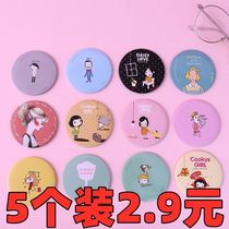 Small mirror Desktop can stand for men then carry the ins and mini carry-on delicacy with cute days of young girls heart