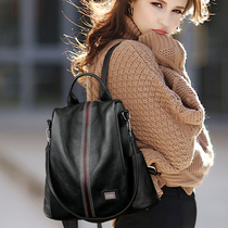 Backpack Double Shoulder Bag Woman Large Capacity 2022 New Fashion Trends 100 Hitch Leisure Cortex Perigenuine Leather Women Bag