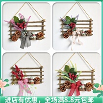 Pinecone decoration Creation Wall hanging decoration Wooden sticks Handmade Creative kindergarten area corner environment Natural dried branches