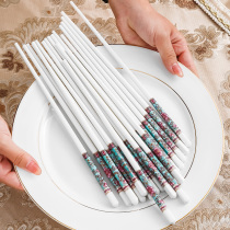 Enamel colour ceramic chopsticks 10 Double fit fast sub-mould anti-slip high-grade bone porcelain chopsticks Home High temperature resistant public chopsticks