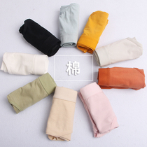 (4) Simple candy-colored cotton underwear mid-waist breathable and comfortable hip-pack womens briefs students cotton