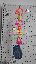 SUNPET parrot toy bird toy plastic toy rainbow geometric baby chain M medium